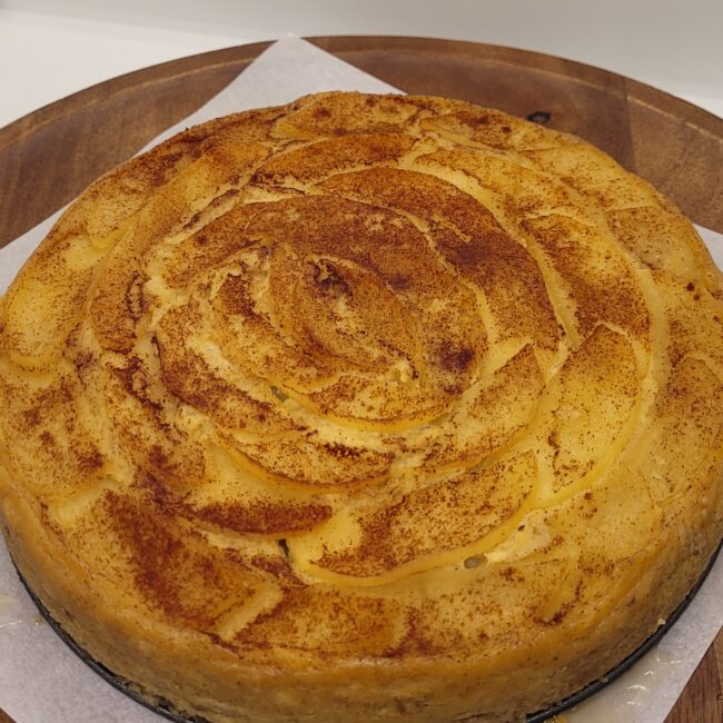 Salted caramel apple cheesecake